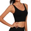 Lemedy Women's Yoga Sports Bra with Detachable Pads and Cotton-like Comfort