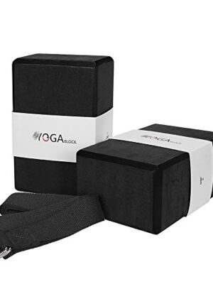 JBM Yoga Block Plus Strap with Metal D-Ring Yoga Brick