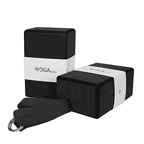 JBM Yoga Block Plus Strap with Metal D-Ring Yoga Brick