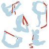 10-Foot Extra-Long Cotton Yoga Strap with Metal D-Ring