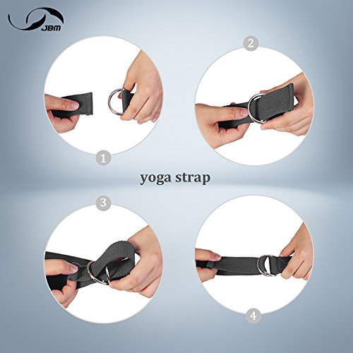Yoga Practice: Yoga Block Plus Strap with Metal D-Ring and Cork Yoga Block
