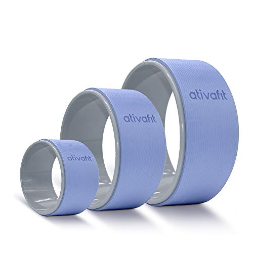 ATIVAFIT Sports Yoga Wheel Set, 3 Pack Yoga Roller Rad