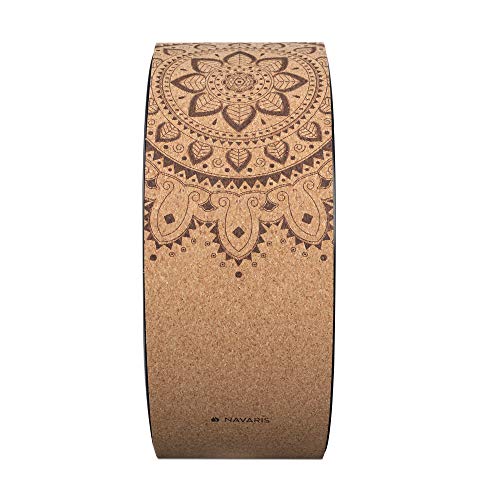 Navaris Cork Yoga Wheel - Prop for Stretching