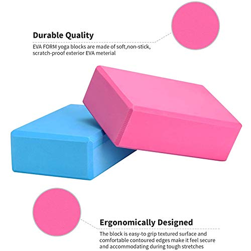 41nZwOSGRwL Yoga Blocks 2Pack Set for Women 9" 6" 3" High Density