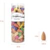 180 pcs Backflow Incense Cones, Mixed Natural Scents