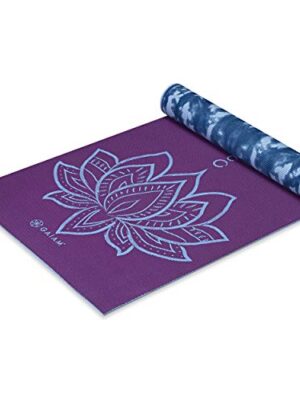 Gaiam Yoga Mat Premium Print Reversible Extra Thick Non Slip