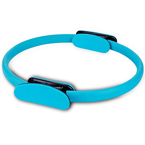 14 Inch Dual Grip Pilates Ring: Snader Yoga Fitness Magic Circle for Toning Legs and Thighs, Home and Studio Equipment.