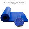 HemingWeigh Yoga Kit - Blue Yoga Mat Set Includes Carrying Strap
