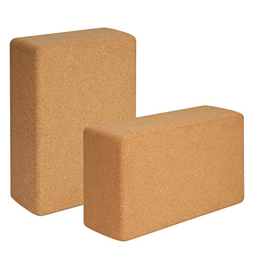 Hossejoy Cork Wood Yoga Blocks, Support Brick to Deepen Poses