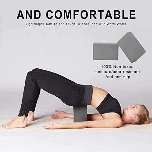41oz12+NkFL NORYER Yoga Block 2 Pcs High Density EVA Foam