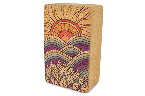 Yoloha Yoga Mountain Magic Cork Yoga Block