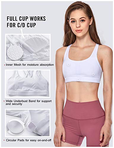 41p952i46hL Strappy Yoga Bra for Women Fitness Workout