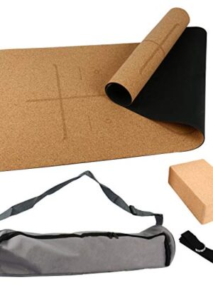 4PCS Eco-Friendly Cork Yoga Mat Set