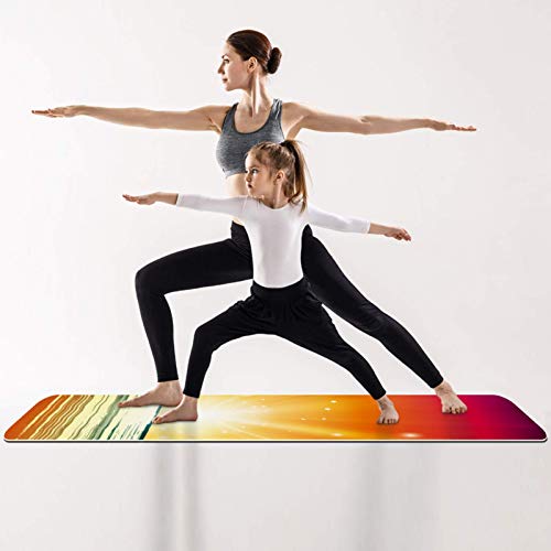 Yoga Mat - Tropical landscape - Extra Thick Non Slip Exercise