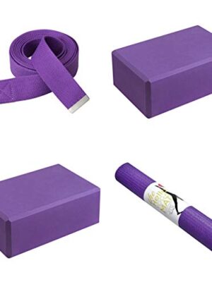 Hello Fit Yoga Starter Kit - Yoga Mat, Strap