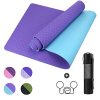 GISALA TPE Yoga Mat Fitness for Yoga (Blue)