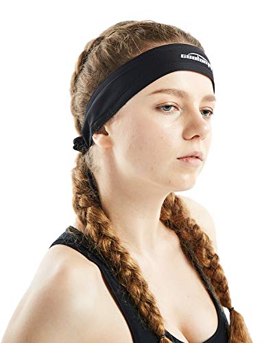 41qD+YN1VOL Yoga Capri Pants Headband Sweatband Black