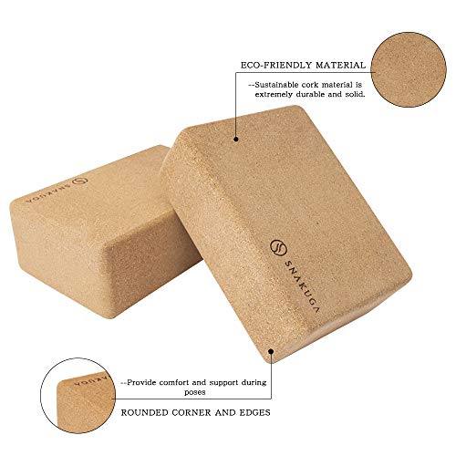 41qxGLa4jcL SNAKUGA Yoga Block (2 Pack) to Support and Improve Poses Flexibility