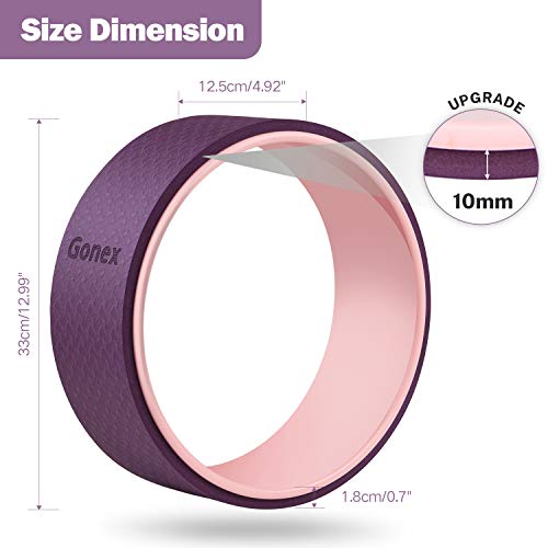 41rM72OANCL Ultimate Yoga Wheel for Back Pain Relief & Flexibility – 13 Inch with Thickened Cushion for Comfortable Stretching