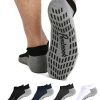 Non Skid Ankle Socks - (4 Pairs) - L/XL - Anti Slip Socks
