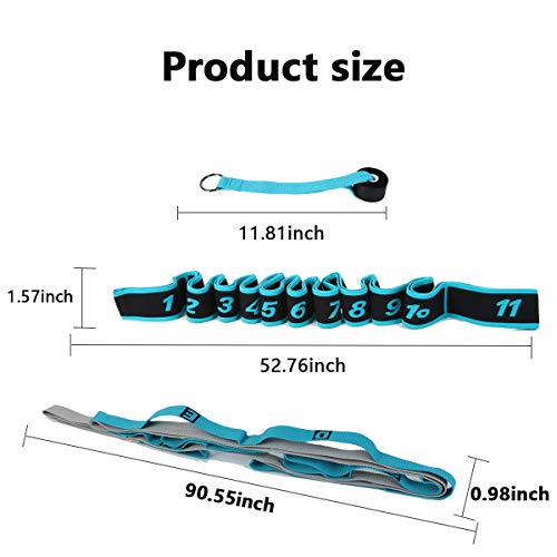RHome Yoga Stretch Strap, Multi-Loop, for Physical Therapy