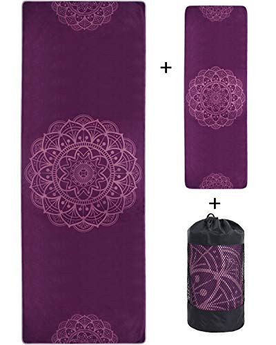 VIVOTE Microfiber Yoga Towels Set, Hand Towel 12 x 36 Inch
