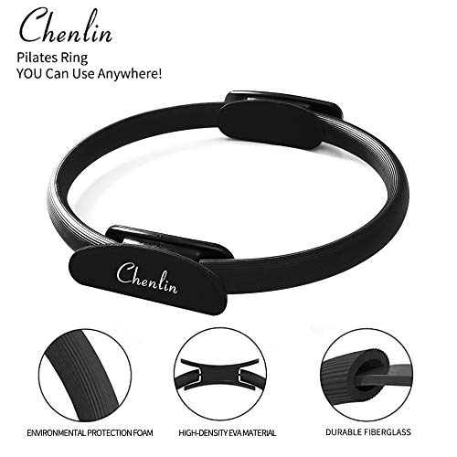 41rretXRACL.SL1500 Pilates Ring with Dual Grip Handles for Toning Abs and Legs