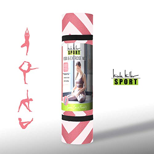 41s2Y0i2myL Nicole Miller Yoga Workout Mat for Home Gym