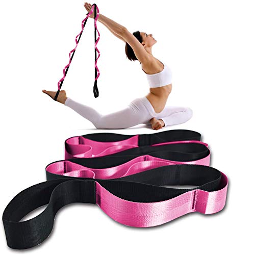 41s3b8cSt4L Premium Yoga Block and Stretch Band Set - Non-Slip, Eco-Friendly Yoga Blocks for Flexibility & Alignment (Pink)