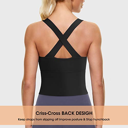 41sjK4o5fpL Women Zip Front Sports Bras Longline Fitness