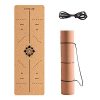 Cork Yoga Mat 1/3-Inch Thick with Alignment Lines