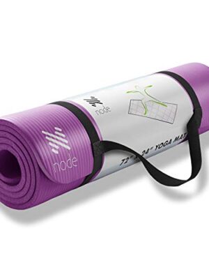 Node Fitness Yoga Mat - 1/2" Extra Thick with Carrying Strap