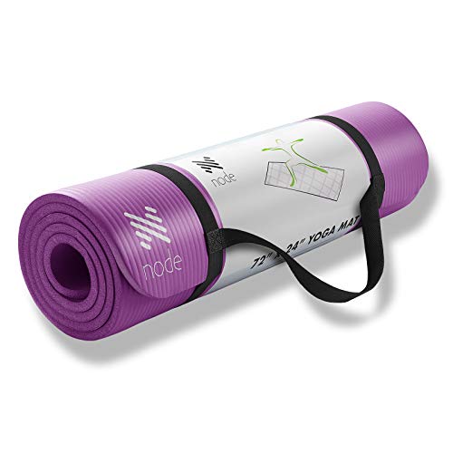 Node Fitness Yoga Mat - 1/2" Extra Thick with Carrying Strap 1 Node Fitness Yoga Mat - 1/2" Extra Thick with Carrying Strap