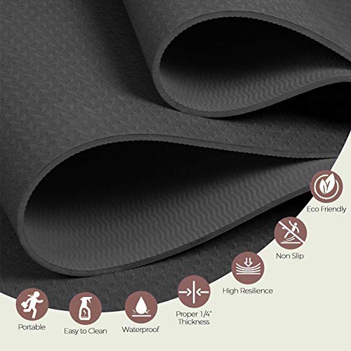 41tnB6fCUmL Yoga Mat,Pro Yoga Mats Sets,Non Slip Fitness Exercise Mat