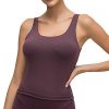Lemedy Yoga Tank Top Built in Shelf Bra Racerback Pads