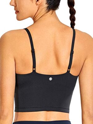 CRZ YOGA Women's Longline Yoga Bra Adjustable