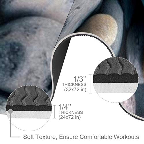 Yoga Mat - cobblestone - Extra Thick Non Slip Exercise