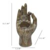 FLJZCZM Buddha Yoga Candle Holder Mudra Hand Tabletop