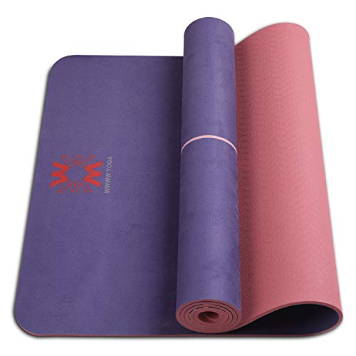 41ux3BoOd2L WWWW 4W Suede TPE Yoga Mat, Eco Friendly Non Slip