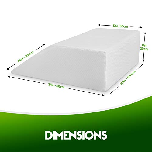 41uy3dElyoL Leg Elevation Pillow with Memory Foam - Relieves Swelling & Pain, Supports Back, Hips, Knees - Ideal for Sleep, Relaxation & Reading 🛏️