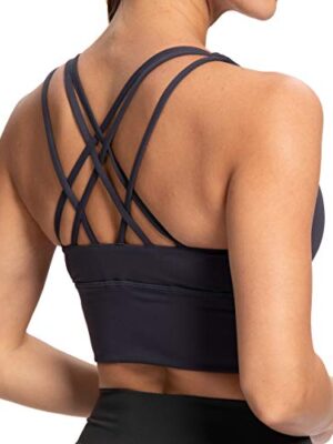 IOJBKI Sports Bras for Women Padded Strappy Sports Bra