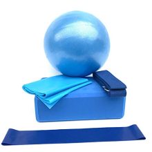 Yoga Equipment Set: Yoga Ball, Yoga Blocks, Resistance Loop Exercise Band