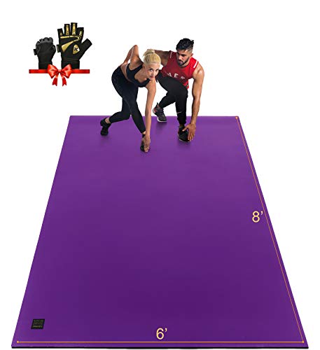 GXMMAT Extra Large Exercise Mat 6'x8'x7mm, Thick Workout Mats