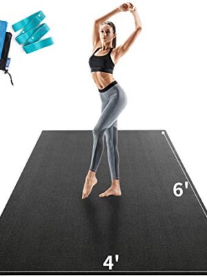 Premium Large Yoga Mat 72"x 48"x 9mm, Feel Free to Move
