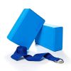 Yoga Block (2 Pack),Yoga Strap Set , High Density EVA Foam