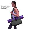 Backbayia Canvas Yoga Mat Bag Exercise Mat Carrier