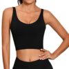Lemedy Women's Yoga Sports Bra with Detachable Pads and Cotton-like Comfort