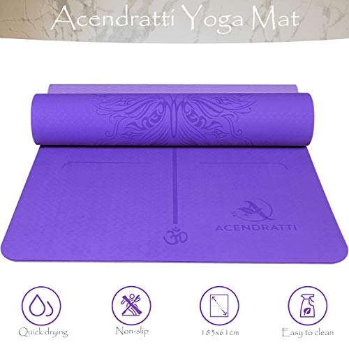 Yoga Mat TPE Premium + Microfiber Towel + Yoga Mat Carry Bag