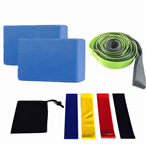 Yoga Blocks Stretching Strap Resistance Loop Band