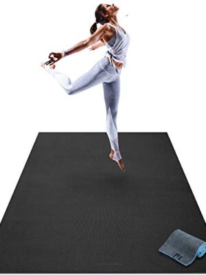 Premium Large Yoga Mat - 6' x 4' x 8mm Extra Thick, Comfortable
